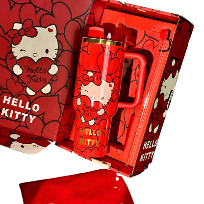 40oz Red Kitty Tumbler