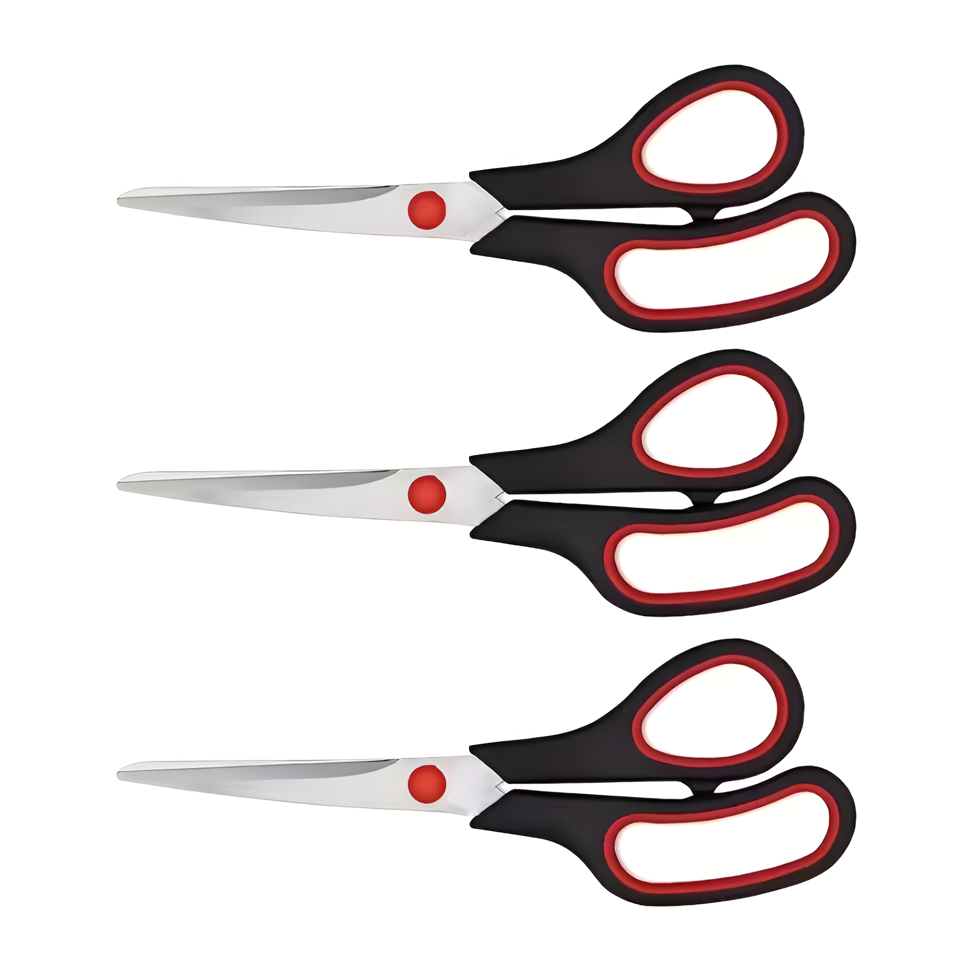 3pcs Stainless Steel Scissors Multi-purpose Office Scissors with a Comfortable Grip Kitchen Scissors for Right/left Hand Users, Rugged Craft Supplies for Home