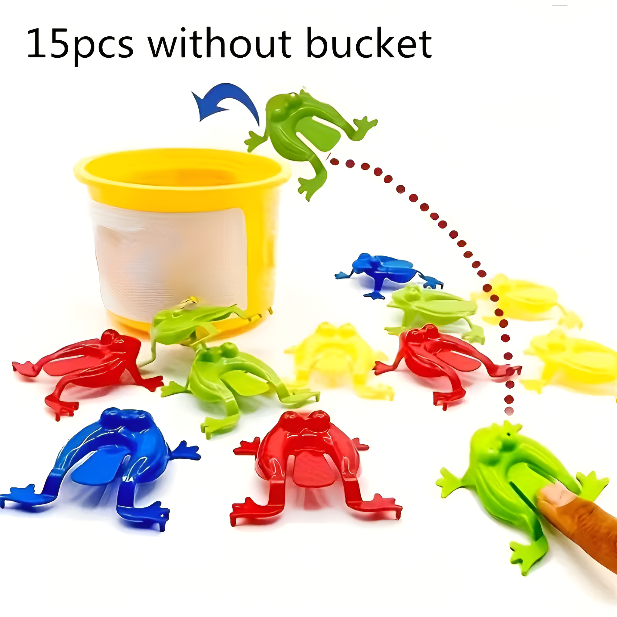 Vibrant 15 Pieces Of Polymer Jumping Frog Set
