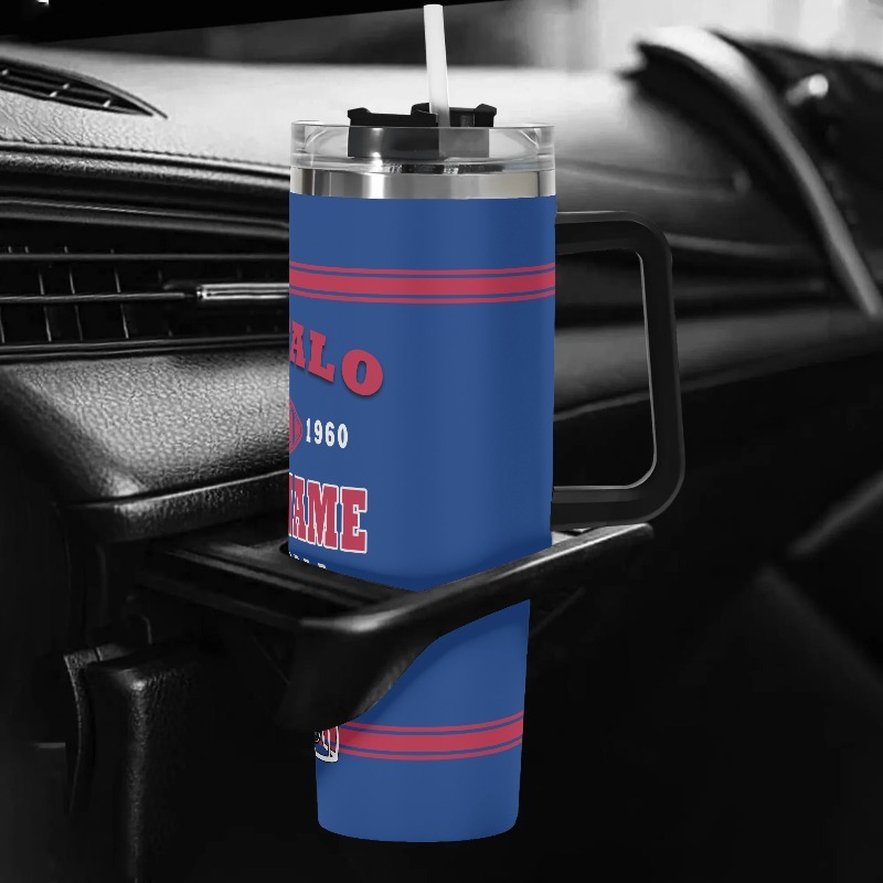 Buffalo NY Football Team Themed 40oz Stainless Steel Vacuum Insulated Tumbler