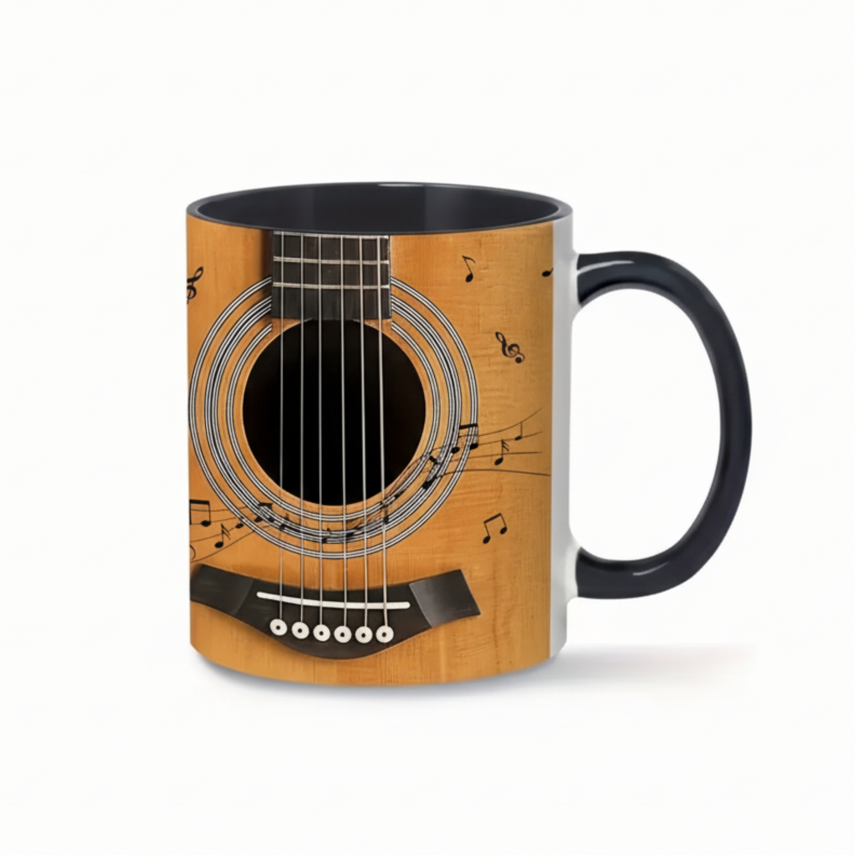 11 Oz Guitar Themed Ceramic Coffee Mug