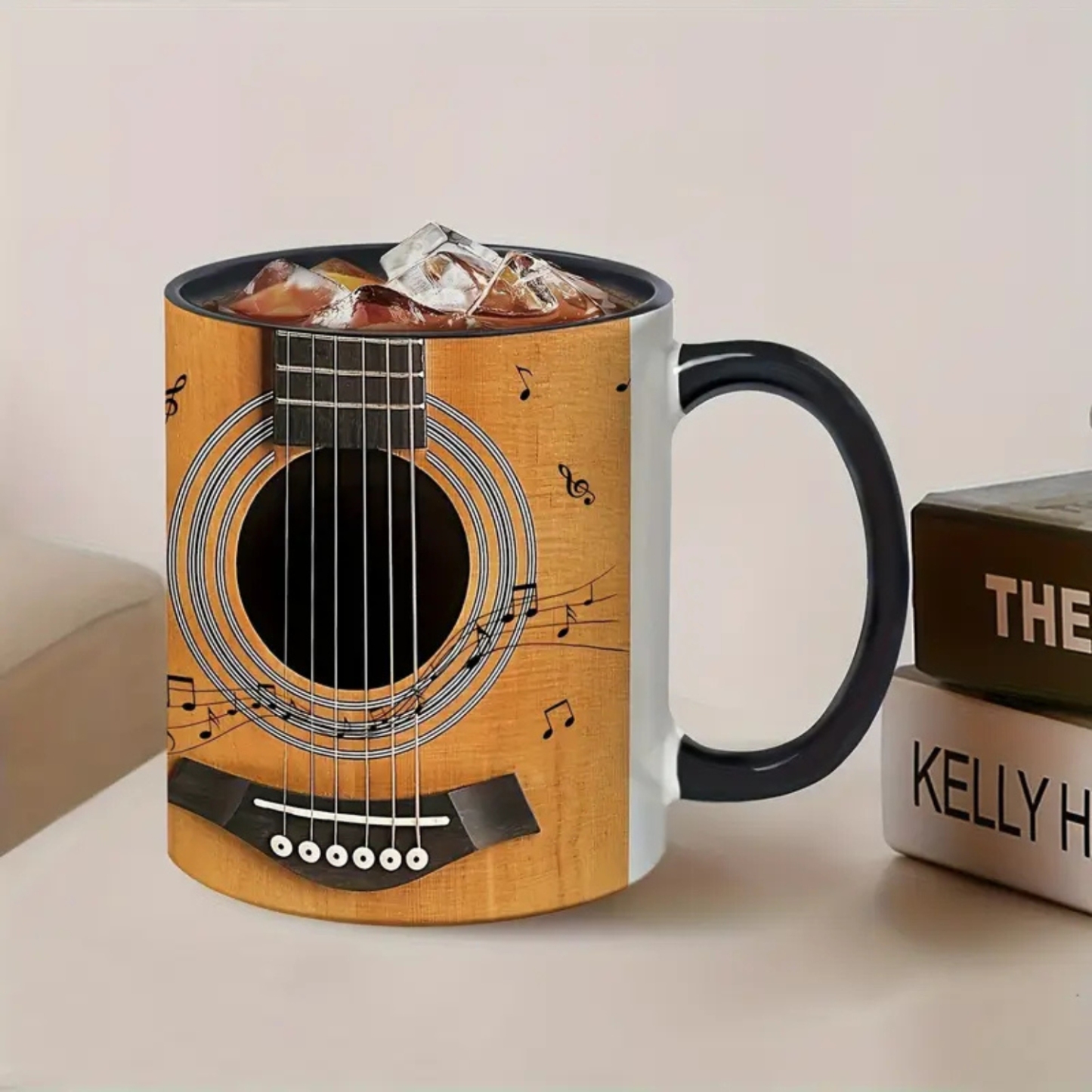11 Oz Guitar Themed Ceramic Coffee Mug