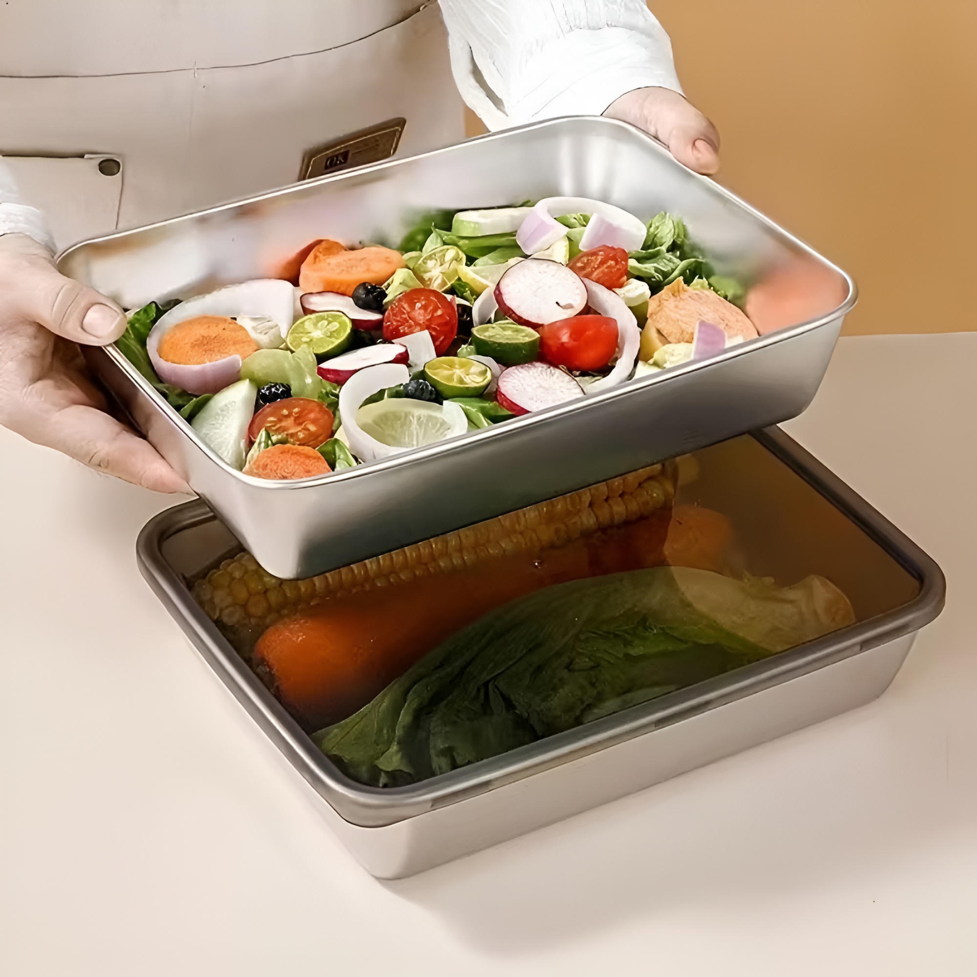 Stainless Steel Food Storage Containers Leak-Proof Reusable