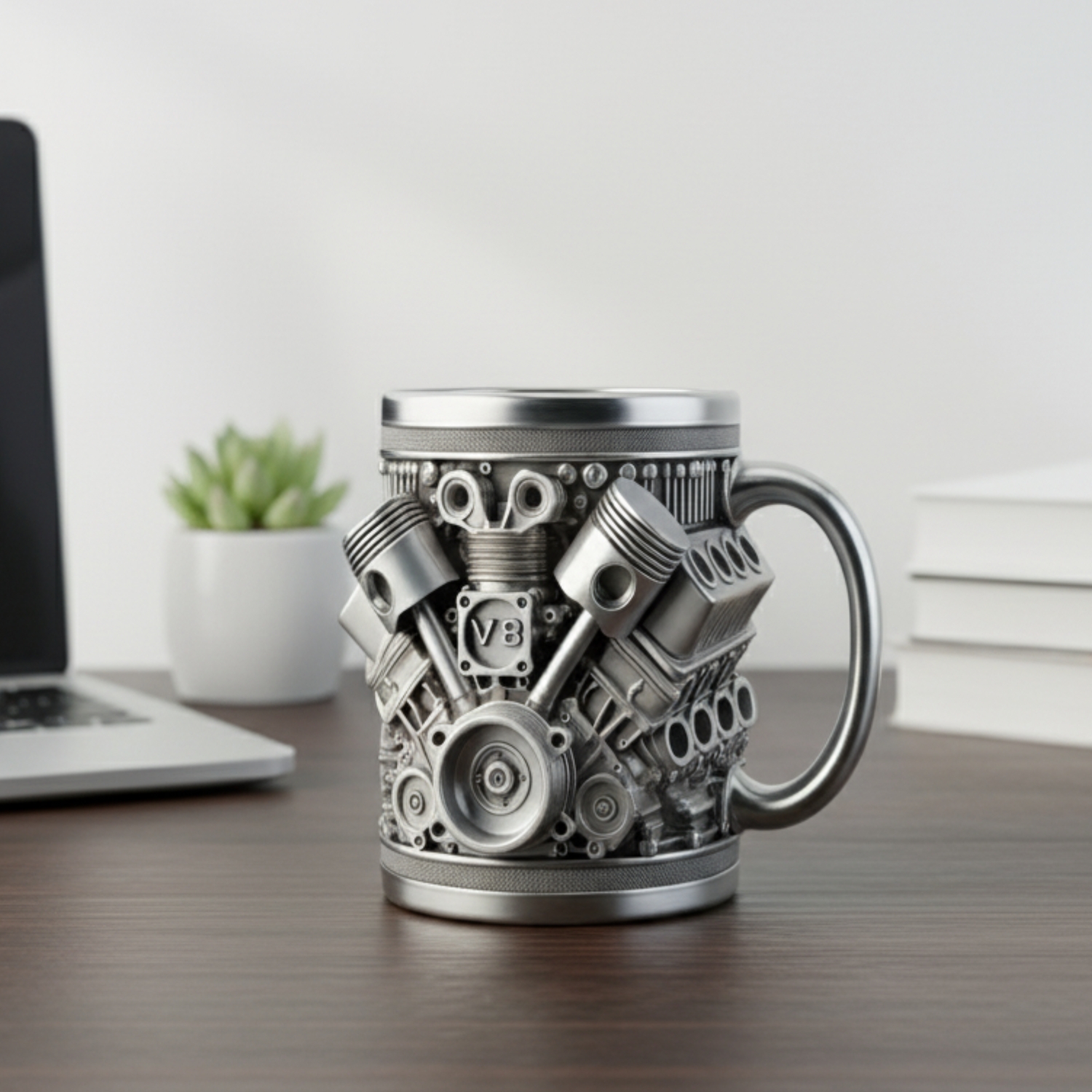 15oz V8 Engine Design Handmade Stainless Steel Mug15oz V8 Engine Design Handmade Stainless Steel Mug - Image 4
