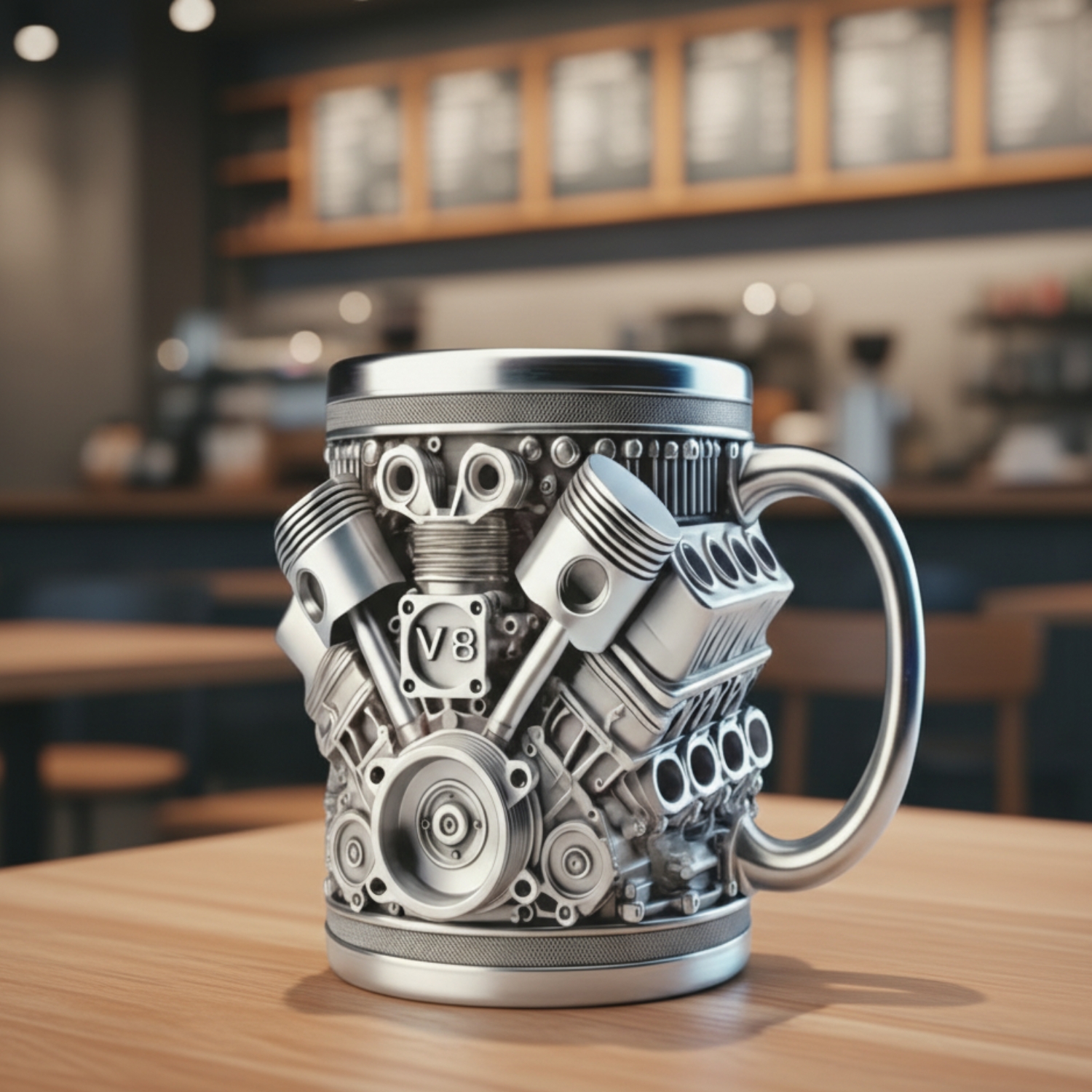 15oz V8 Engine Design Handmade Stainless Steel Mug15oz V8 Engine Design Handmade Stainless Steel Mug - Image 5