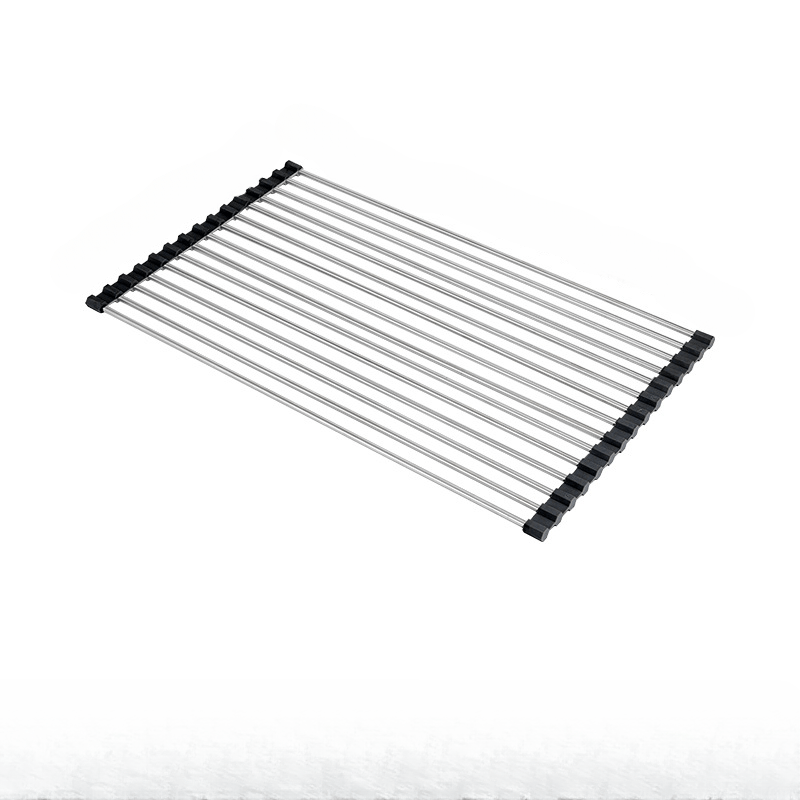 1pc of a Premium Roll-Up Dish Drying Rack Made of Stainless Steel