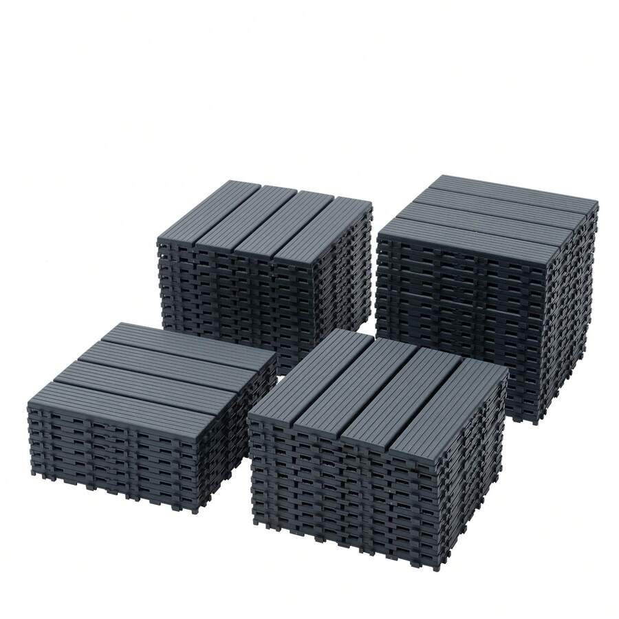 44 Pack Of Interlocking Patio Deck Tiles