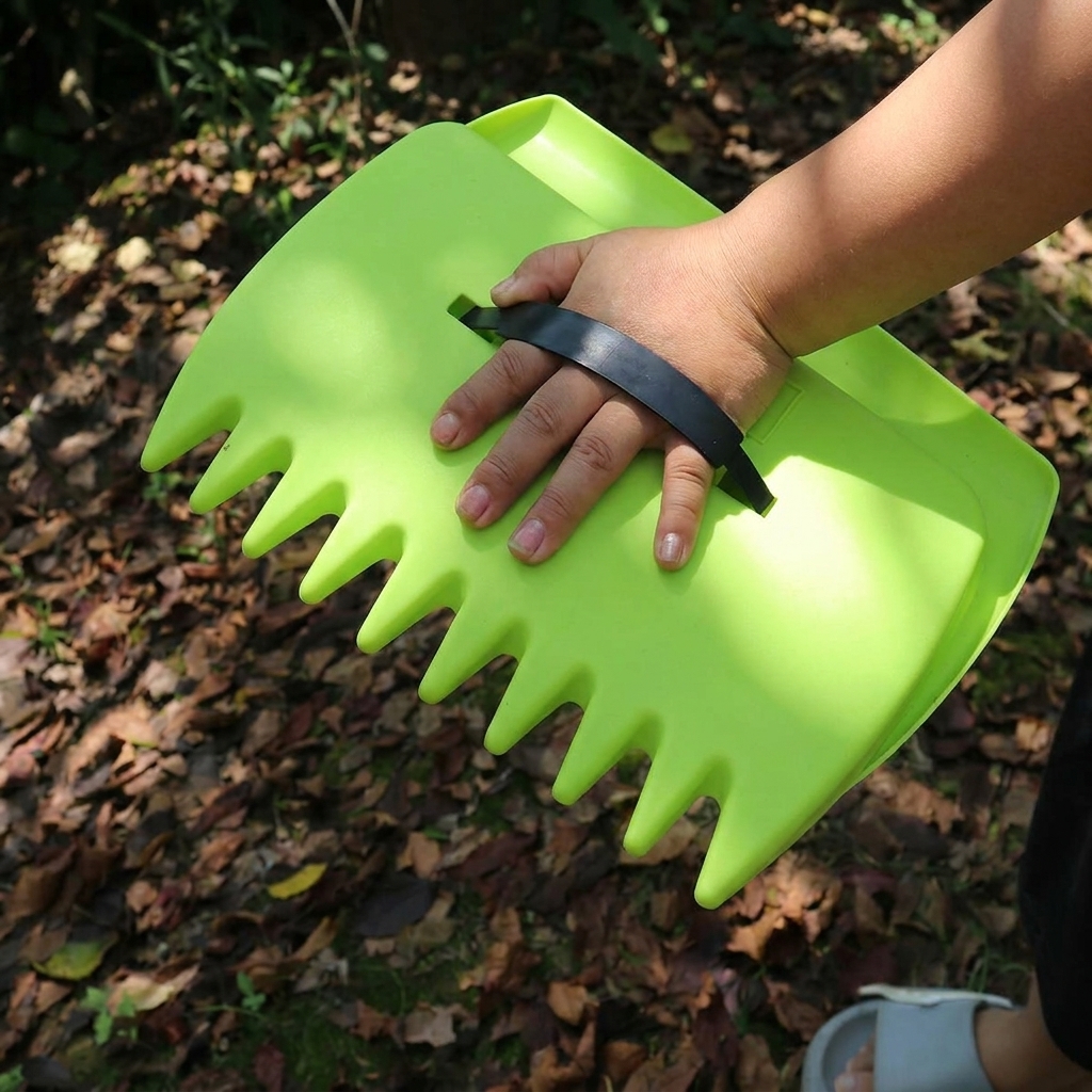 Plastic Rake Style Leaf Gathering Tool For Yard Cleaning