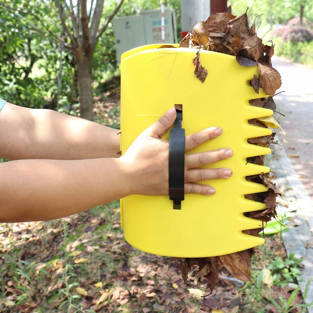 Plastic Rake Style Leaf Gathering Tool For Yard Cleaning