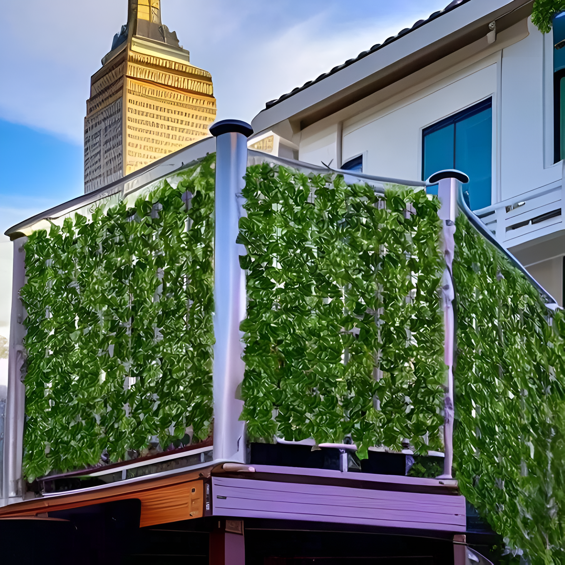 1pc Expandable Artificial Evergreen Ivy Privacy Screen - Plastic Vine Leaf Panel, Suitable For Artificial Green Wall, Outdoor Garden, Patio, Balcony Decor, Multifunctional Green Hedge Decor, Applicable For Mother's Day