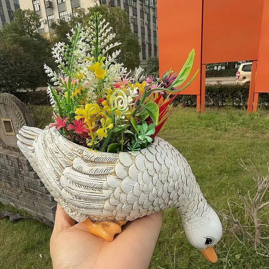 Realistic Animal Planter Decor For Outdoor Garden Or Balcony Display