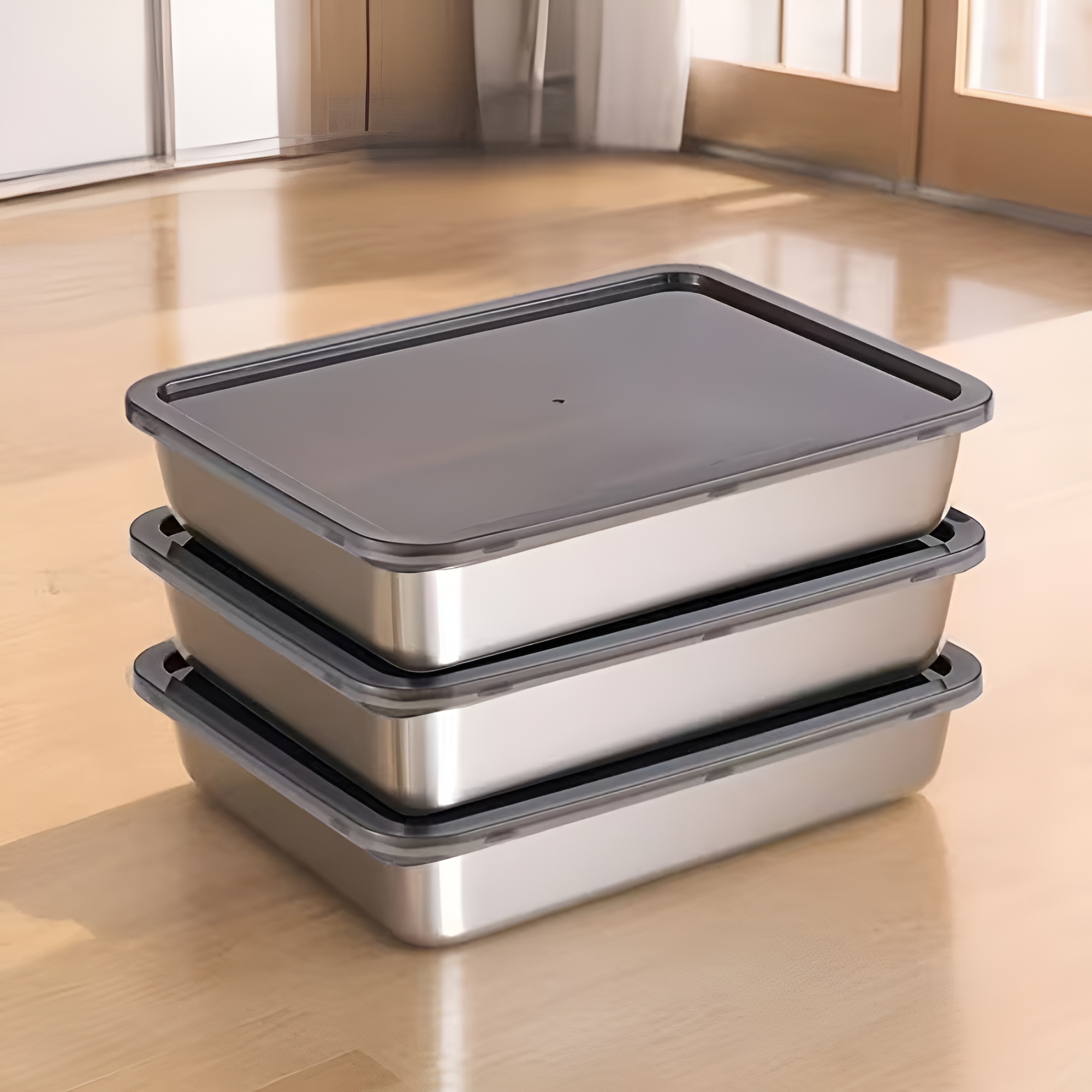 Stainless Steel Food Storage Containers Leak-Proof Reusable