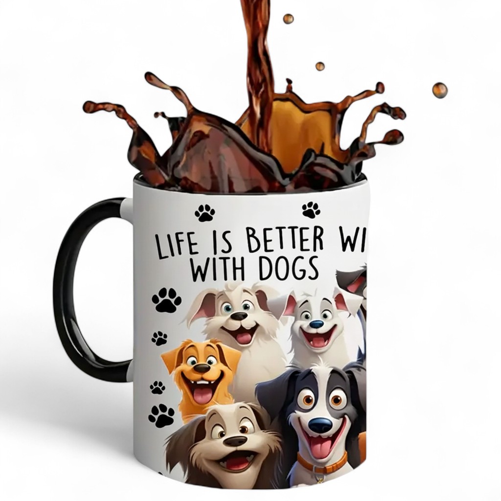 Reusable Multipurpose Animal Theme Graphic Printed MugCartoon Animal Theme Ceramic Coffee Mug For Home - Image 2