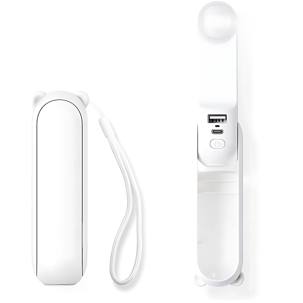 3 In 1 USB Rechargeable Portable Fan With Power Bank
