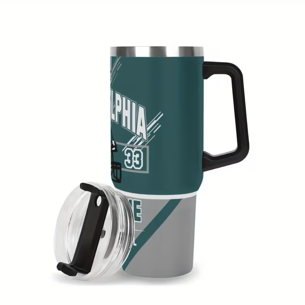 Philadelphia Eagles Football Custom Travel MugPhiladelphia Eagles Football Custom Travel Mug - Image 3