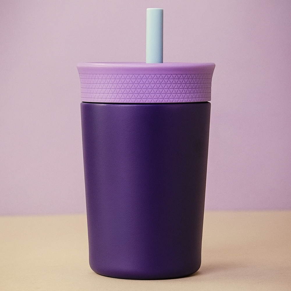 12oz Stainless Steel Plastic Kids Tumbler