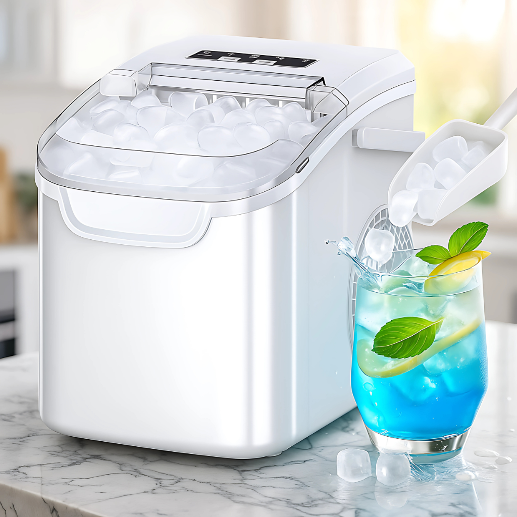 Ice Maker Countertop Portable Machine With Self Cleaning