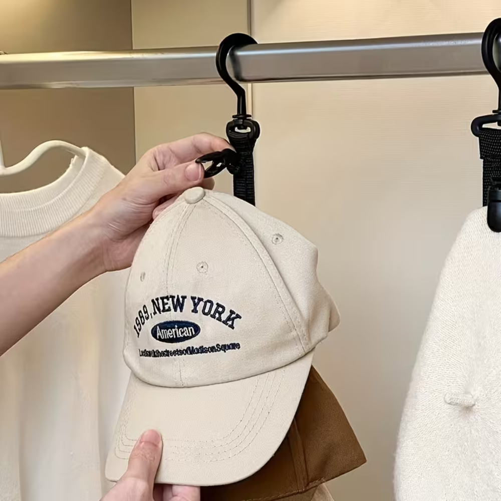 Eight Clip Closet Hat Storage Strap
