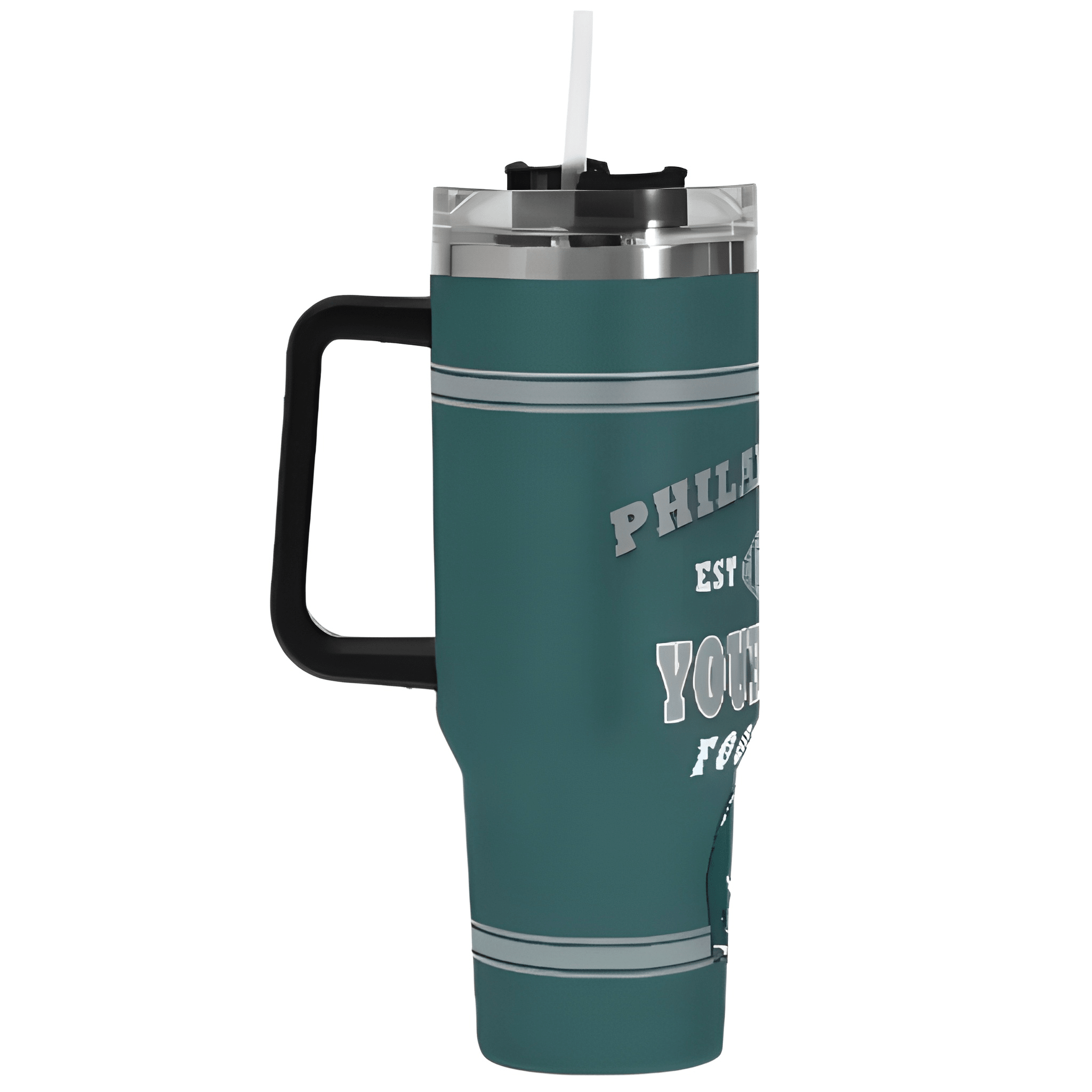 Personalized Philadelphia 40oz Stainless Steel Insulated BottlePersonalized 40oz Philadelphia Eagles Football Travel Tumbler - Image 6