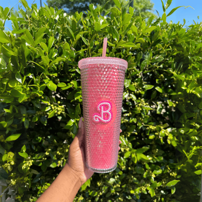 24Oz Textured Studded Tumbler - Insulated Drinkware With Straw-Bake Everything