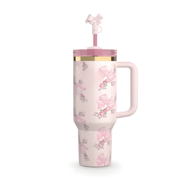 Floral Pattern Insulated Tumbler – Leak Proof for Everyday Hydration-Bake Everything
