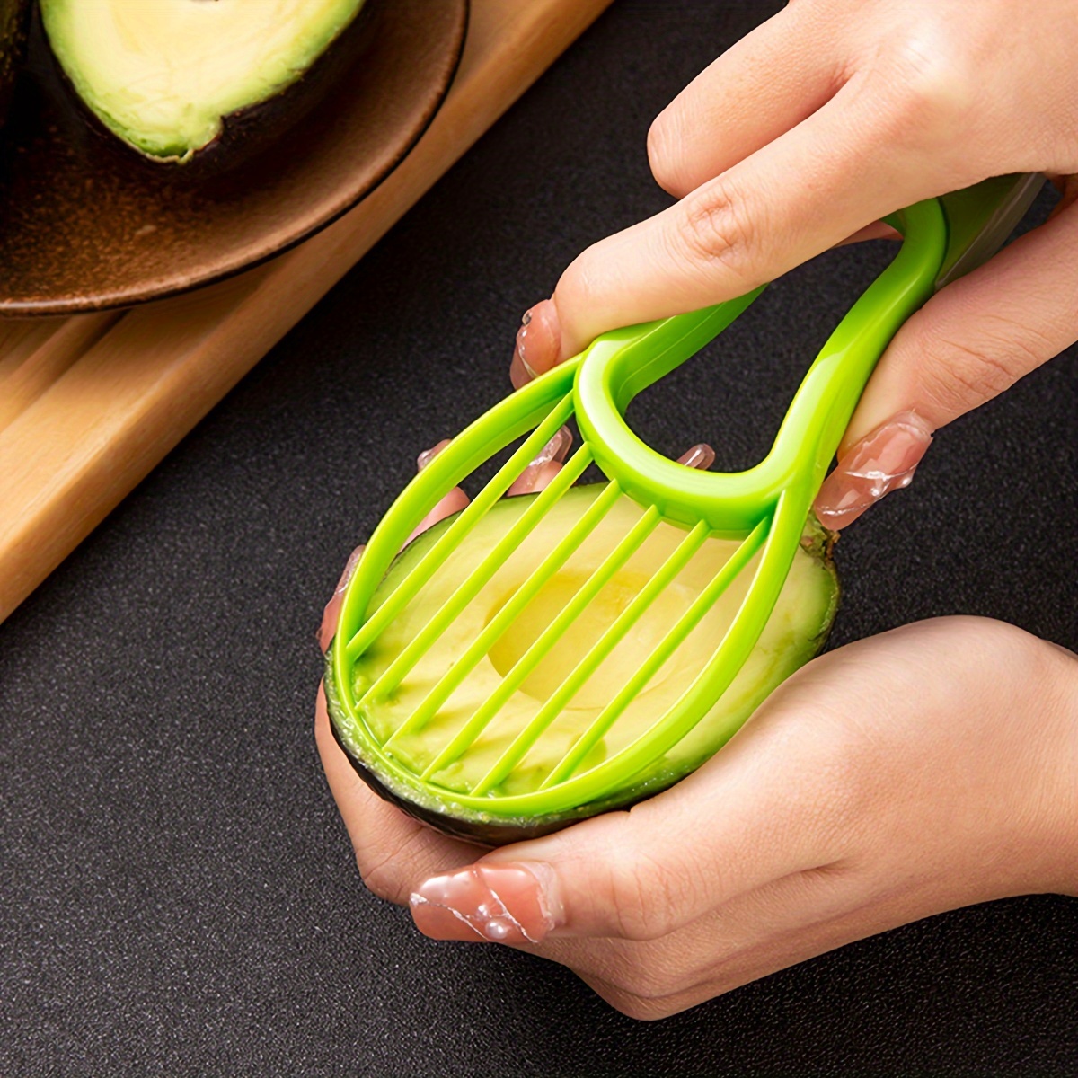 Remover & Slicer Heavy-Duty 2 in-1 Avocado Cutter with Straight Blade, Polypropylene Fruit Splitter for Hass, for & Commercial Kitchen Tool
