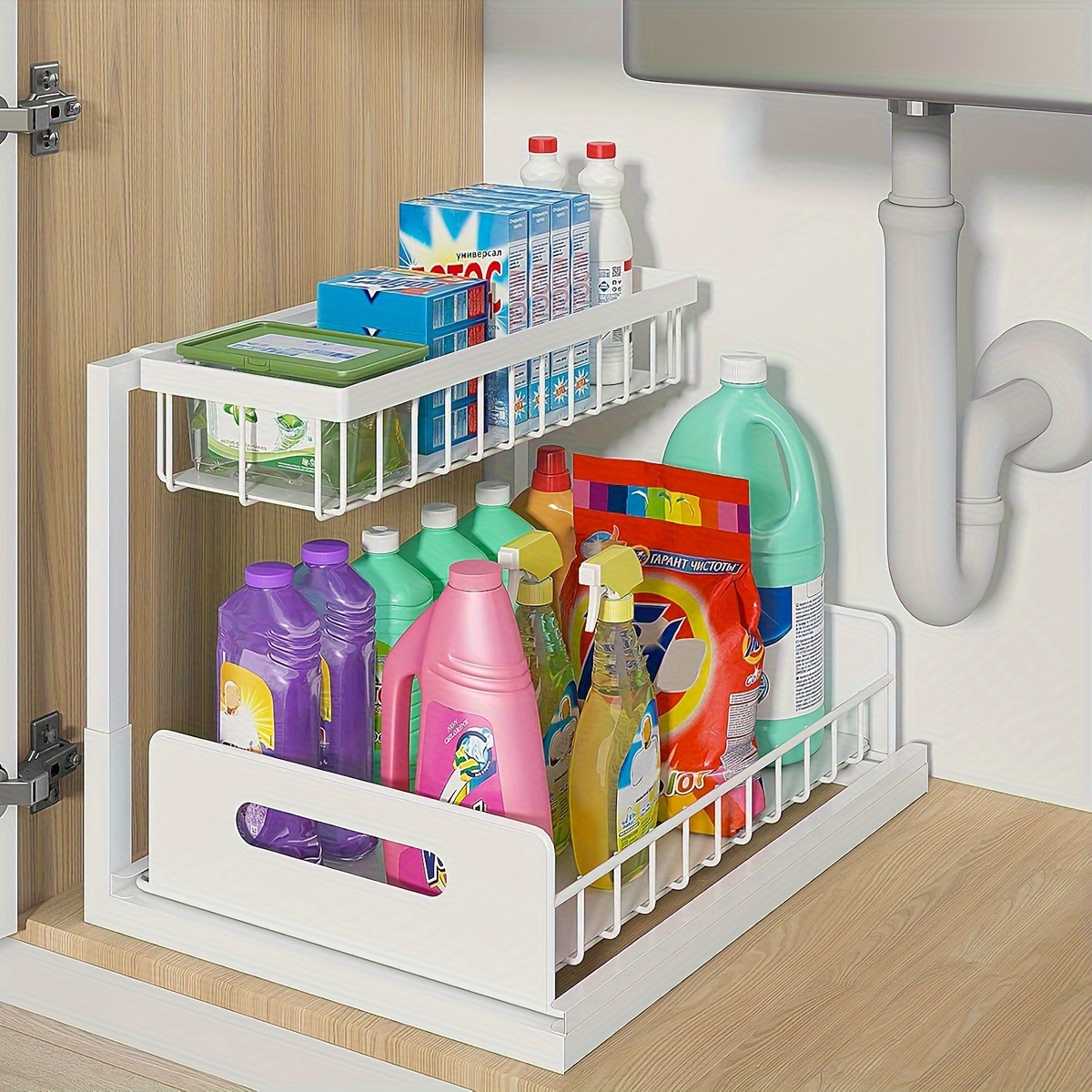 Two-Level OrganizersTwo Tier Cabinet Organizer For Bathroom And Kitchen - Image 6
