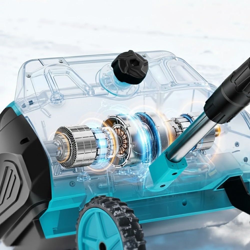 Fovendi 16.5-inch Cordless Snow Shovel Electric Snow Blower with Directional Plate