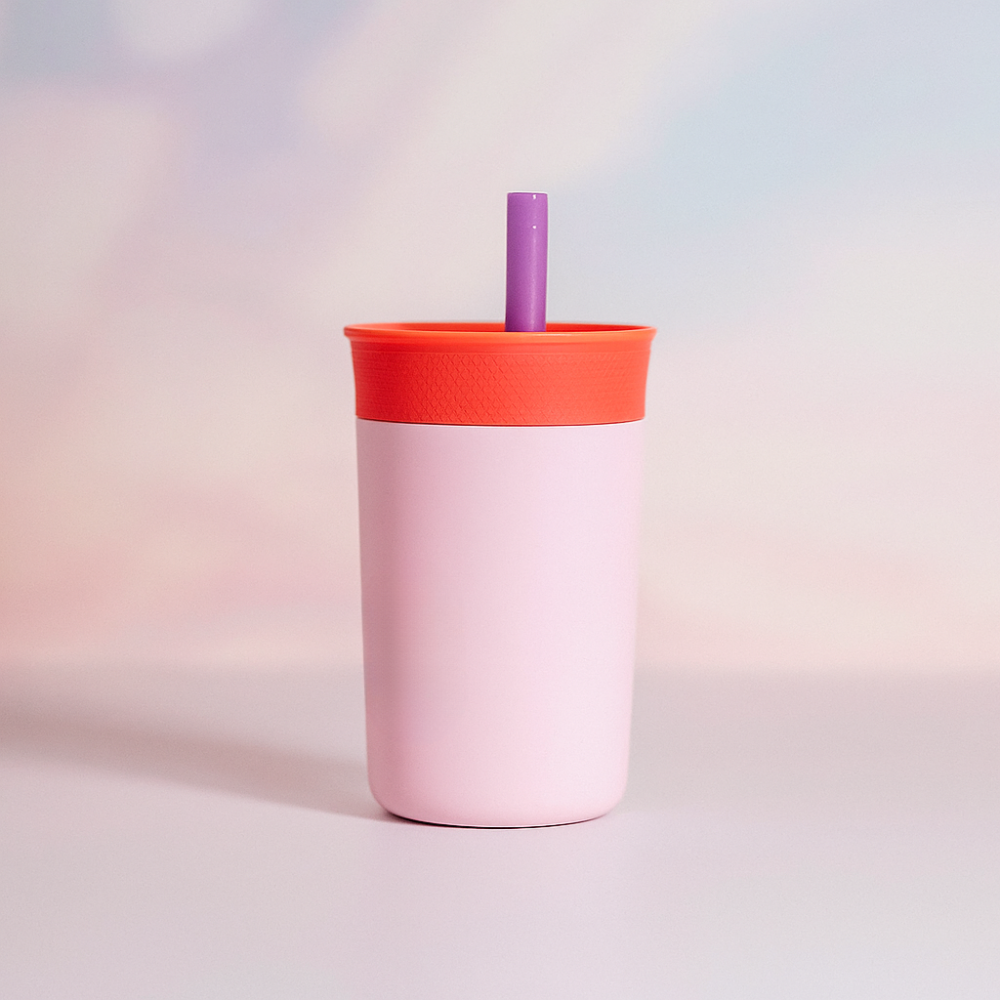 12oz Stainless Steel Plastic Kids Tumbler