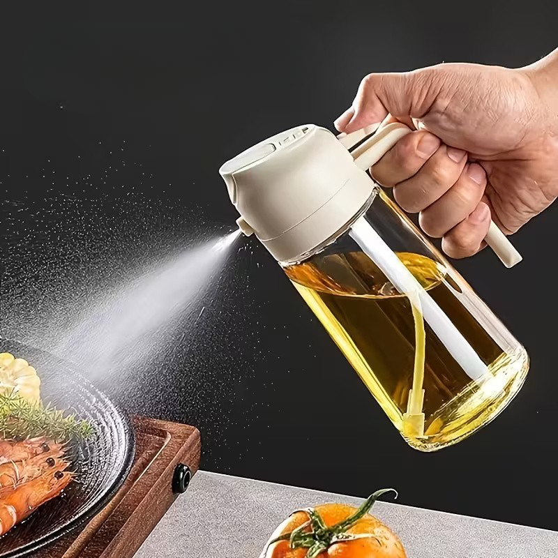 2 In 1 Oil Spray Bottle And Pour Container For Kitchen Cooking
