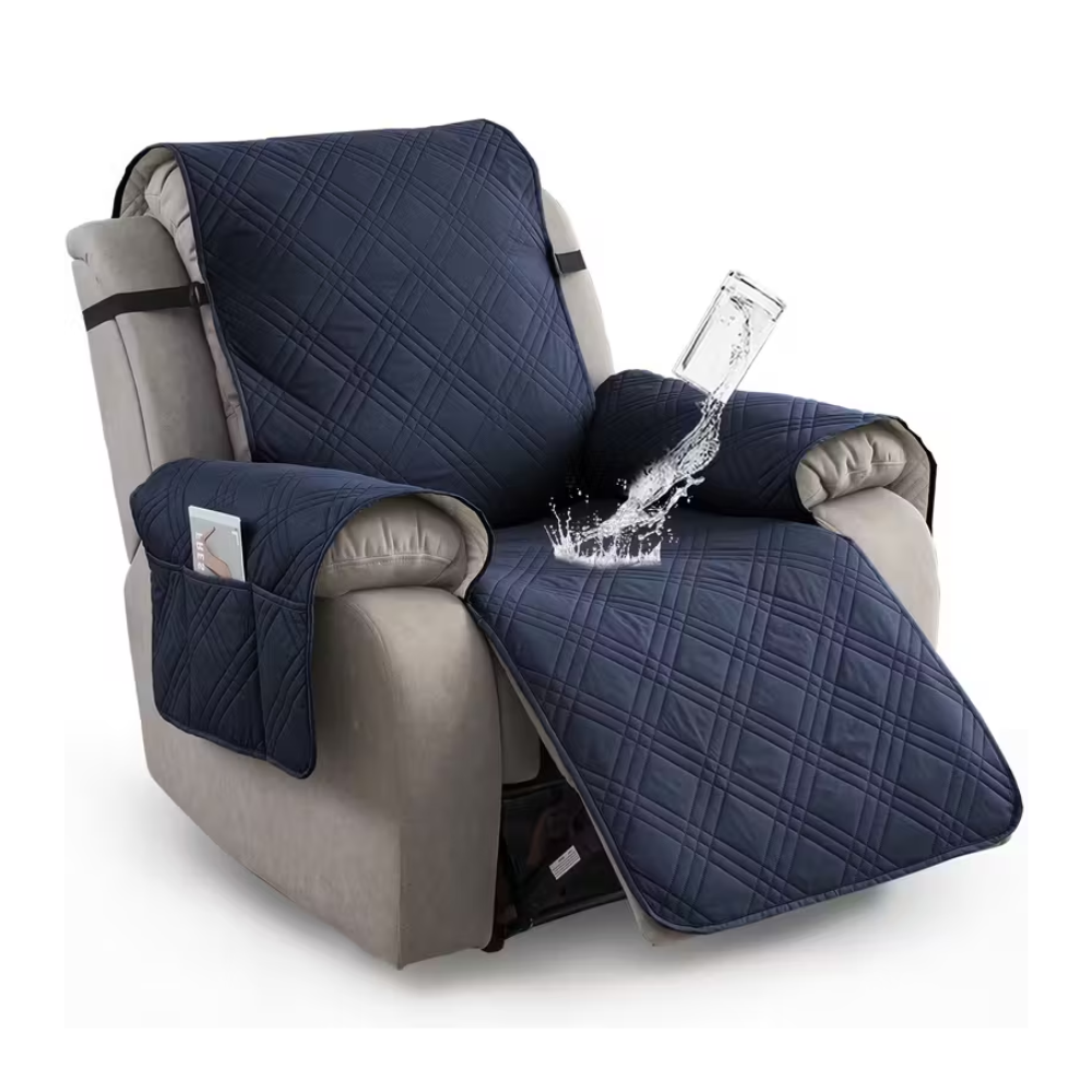 1pc 100% Waterproof Recliner Chair Cover, Non Slip Recliner Covers for Recliner Chair with Pocket, Pet Scratch-Resistant Sofa Slipcover, Washable Furniture Protector, Easy to Install for Living Room, Valentine's Day Gift, Valentine's Day Home Decor.
