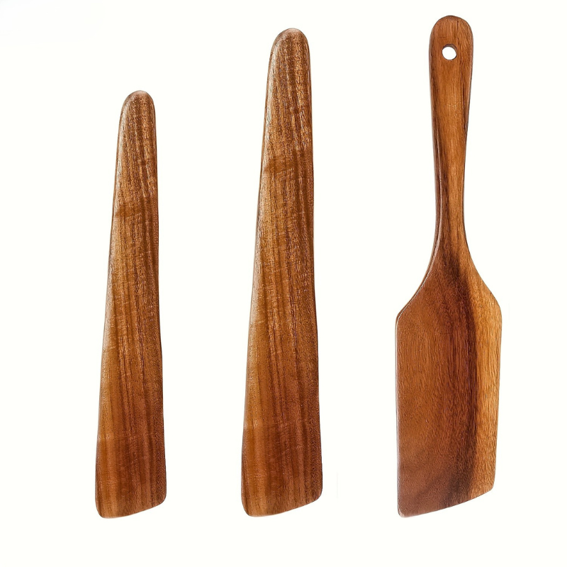 5pcs of Wooden Kitchen Utensils Wooden Spoons5 Pieces Of Wooden Kitchen Utensils Set For Everyday Cooking Use - Image 5