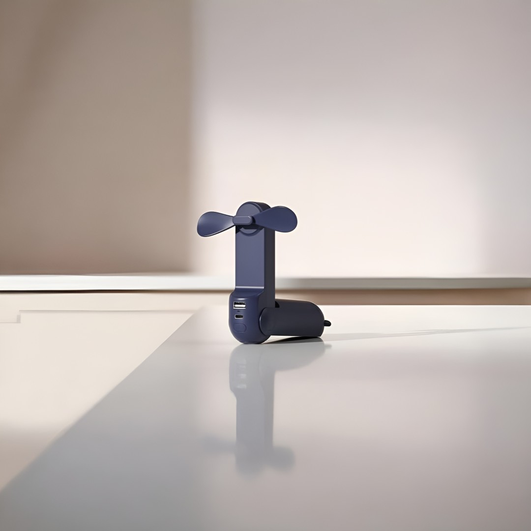 3 IN 1 USB Rechargeable Portable Fan With Power Bank3 In 1 USB Rechargeable Portable Fan With Power Bank - Image 7