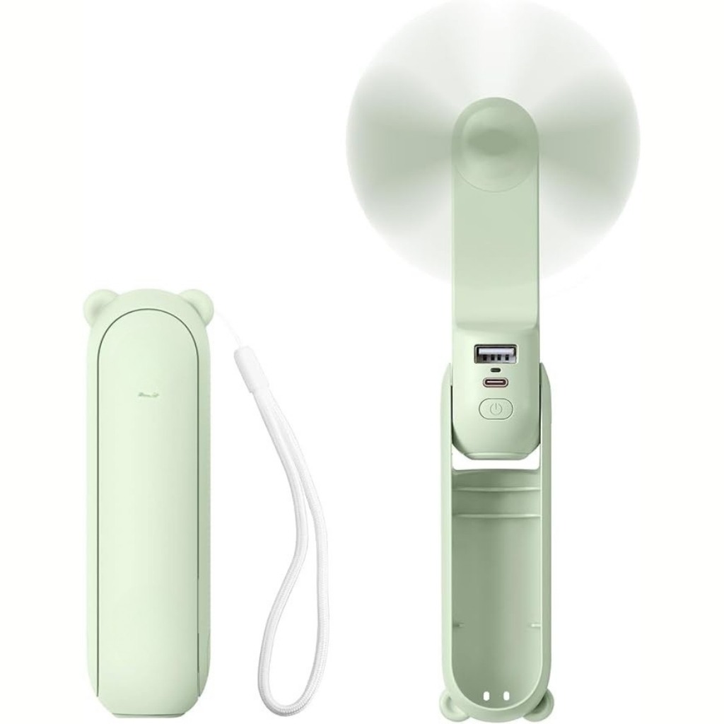 3 IN 1 USB Rechargeable Portable Fan With Power Bank