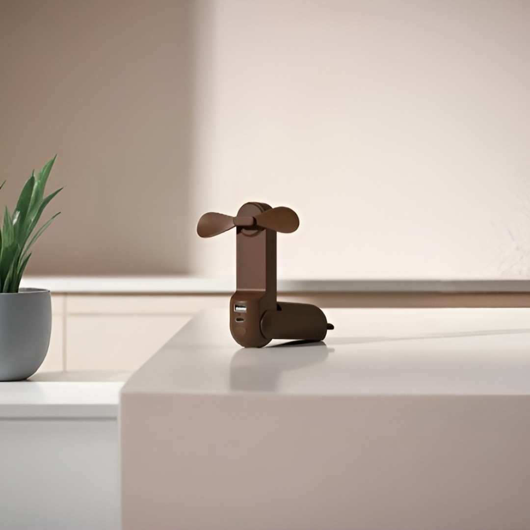 3 IN 1 USB Rechargeable Portable Fan With Power Bank3 In 1 USB Rechargeable Portable Fan With Power Bank - Image 4