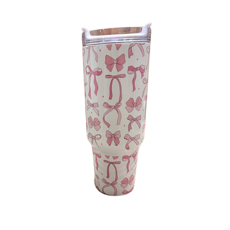 Coquette Bows 40 oz Travel TumblerCoquette Bows 40 oz Travel Tumbler - Image 4