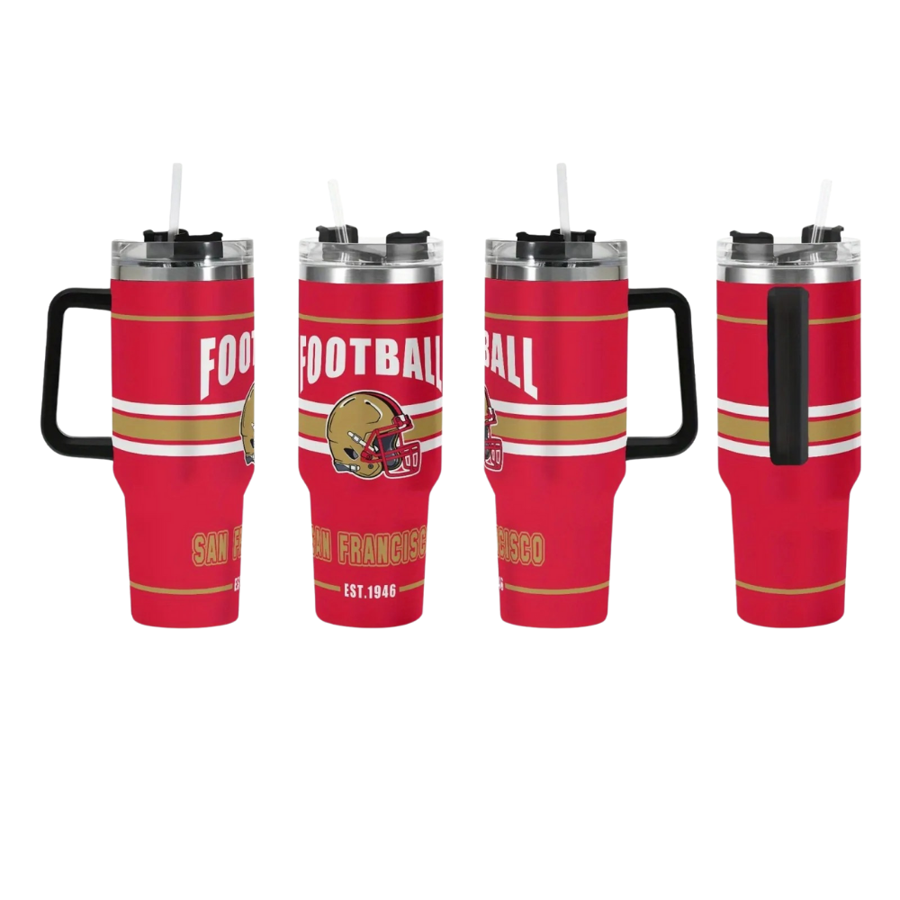 40oz San Francisco 49ers Football Themed Travel Tumbler