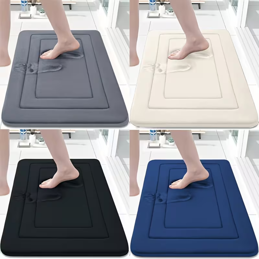 Non Slip Absorbent Fleece Bathroom Mat