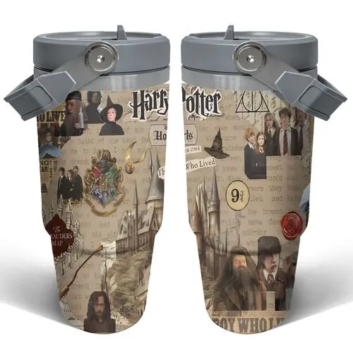 30 Oz Vintage Harry Potter Themed Stainless Steel Tumbler