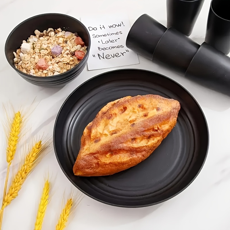 32 Piece Of Wheat Straw Dinnerware Set With Lightweight Plates Bowls And Cups32 Piece Of Wheat Straw Dinnerware Set With Lightweight Plates Bowls And Cups - Image 4