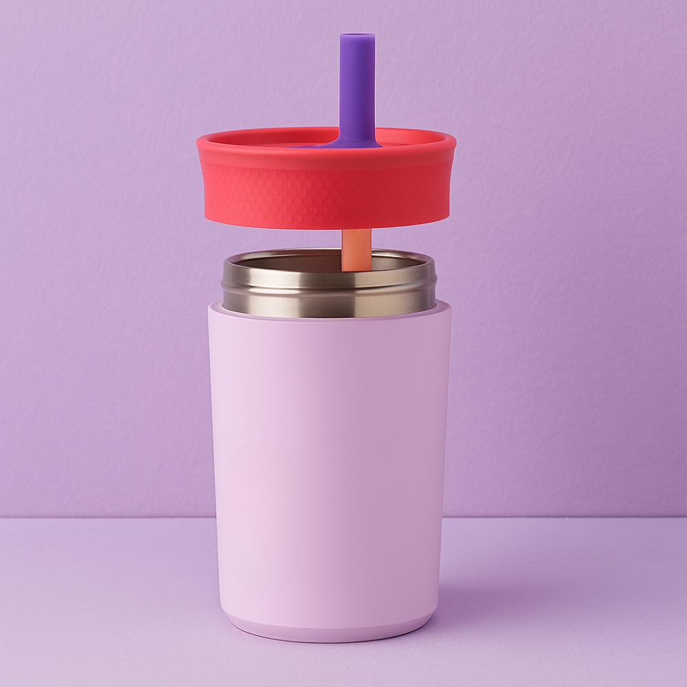 12oz Stainless Steel Plastic Kids Tumbler