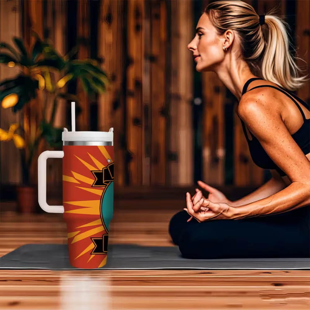 1pc Miami Football 40oz Stainless Steel Tumbler with StrawMiami Dolphins Football Team Themed 40oz Travel Tumbler With Straw For Fans - Image 4