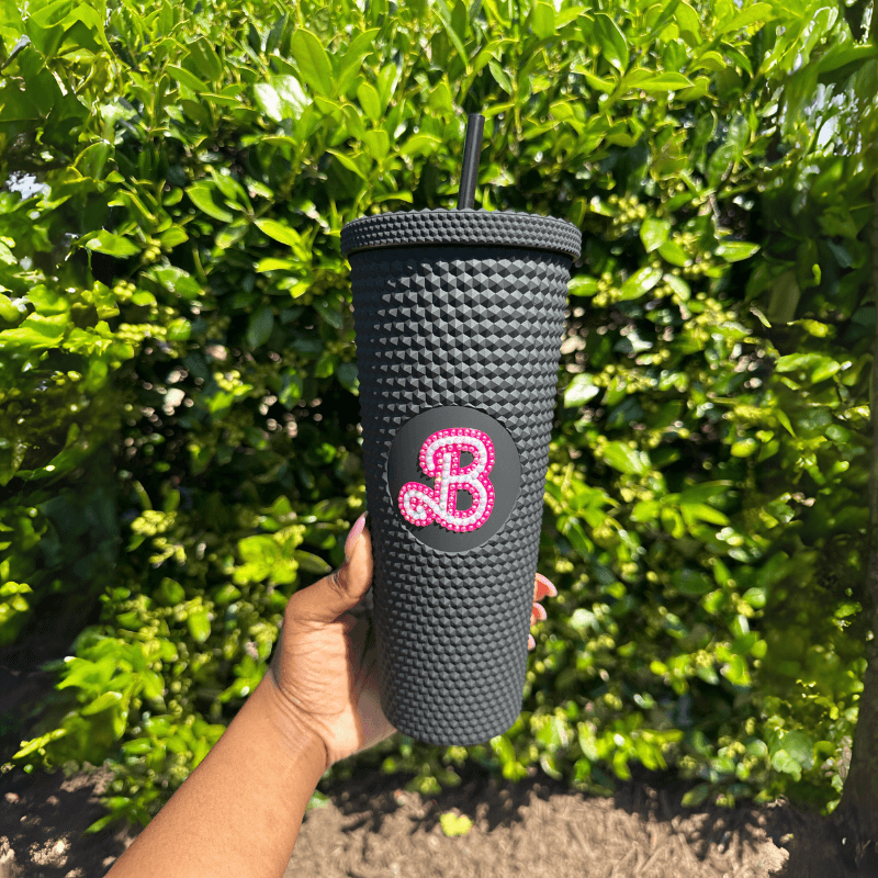 24Oz Textured Studded Tumbler - Insulated Drinkware With Straw-Bake Everything