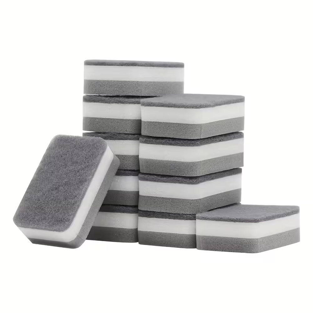 10 Pack Of  Double Sided Dishwashing Cleaning Sponge Cloth