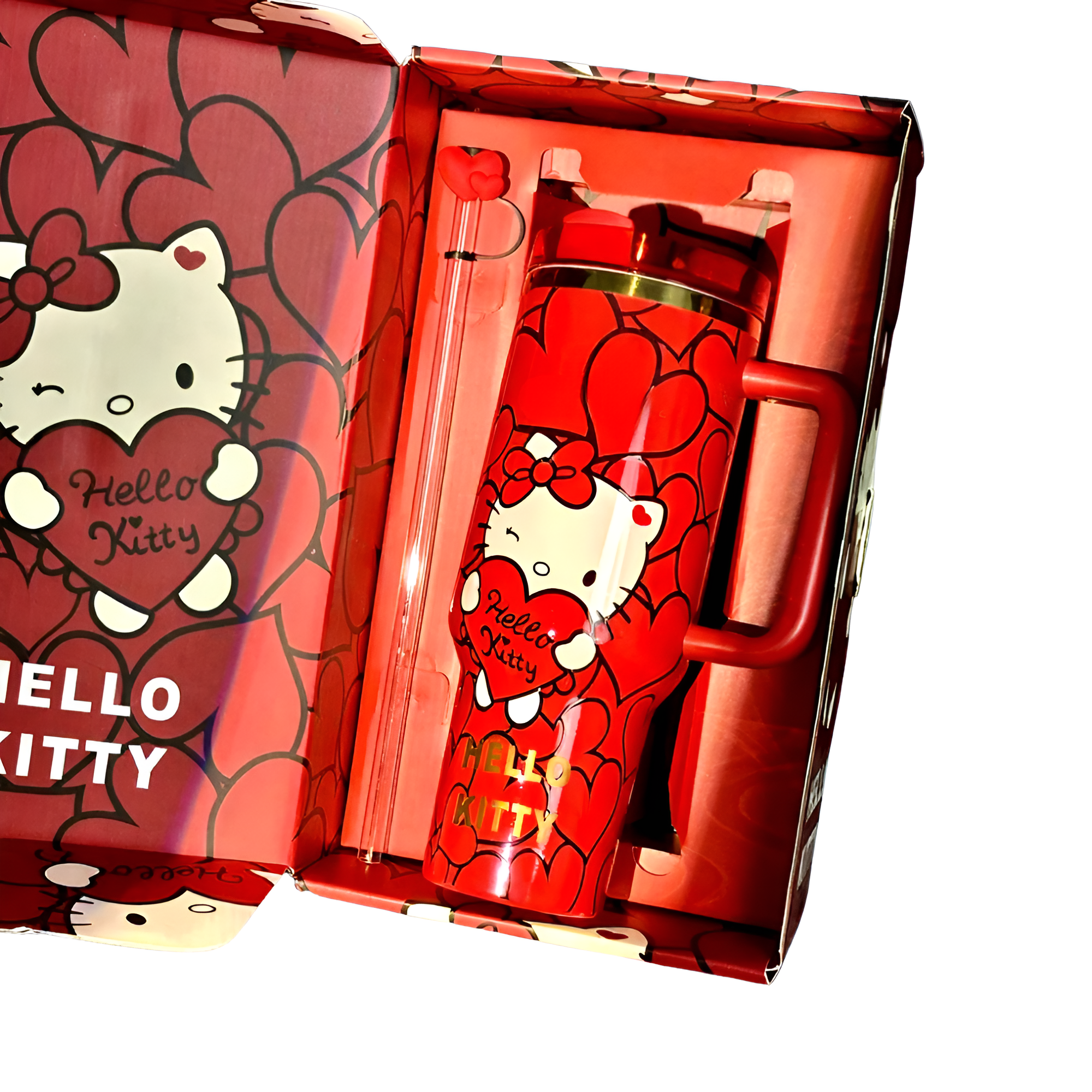 40oz Red Kitty Tumbler