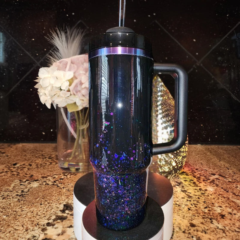 Personalized Glitter Tumbler With HandlePersonalized Glitter Tumbler With Handle - Image 3