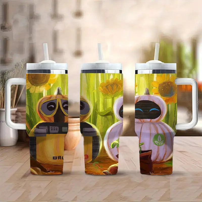 40oz Sunflower Printed Insulated Tumbler