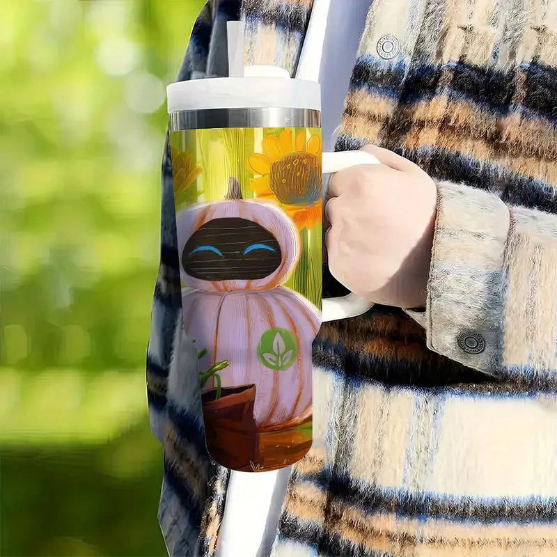 40oz Sunflower Printed Insulated Tumbler