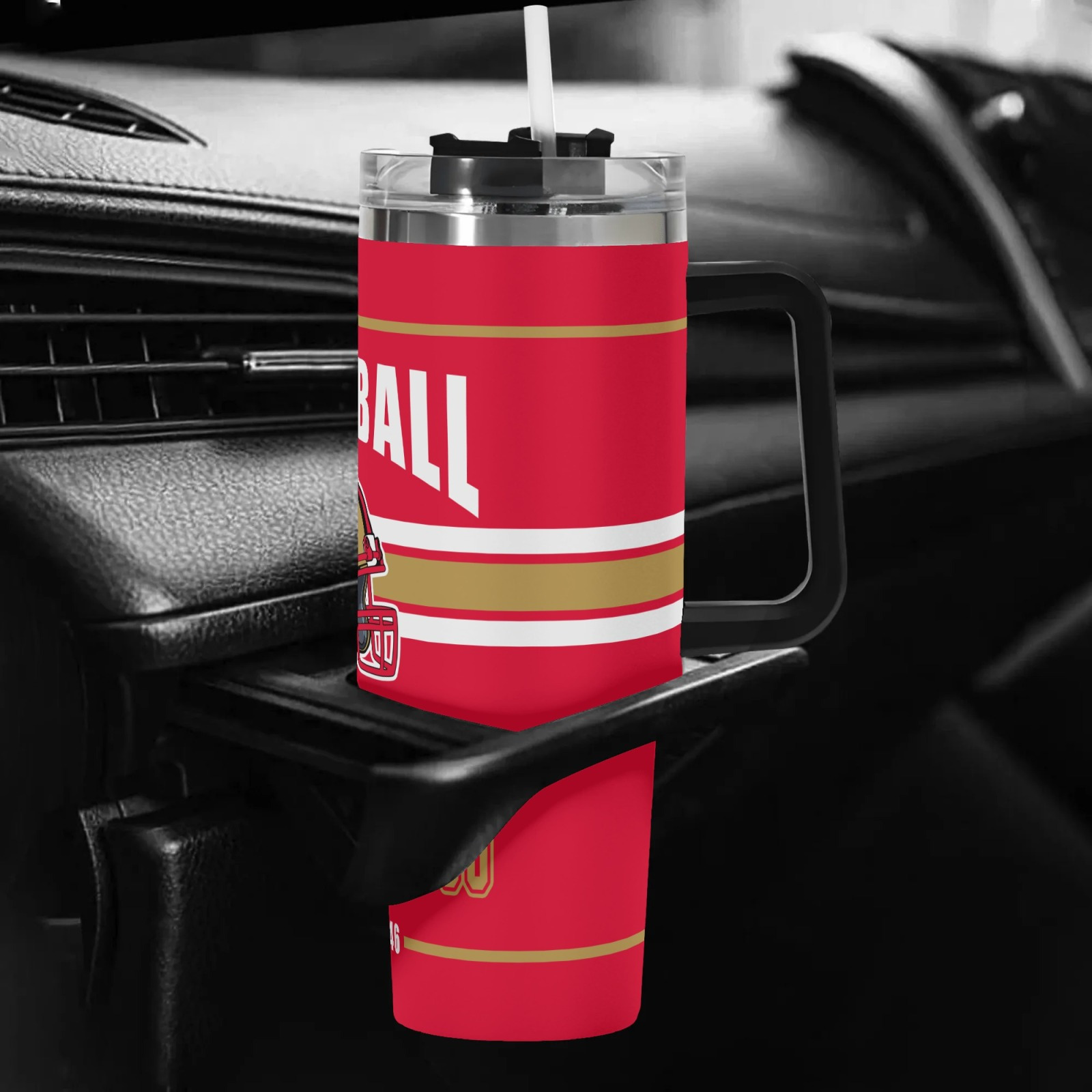 40oz San Francisco Insulated Stainless Steel Cup40oz San Francisco 49ers Football Themed Travel Tumbler - Image 5