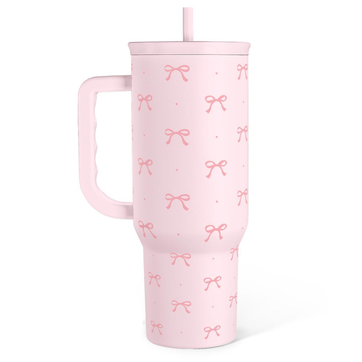 40oz Stainless Steel Insulated Travel Tumbler With Handle Straw40oz Stainless Steel Insulated Travel Tumbler With Handle Straw - Image 11